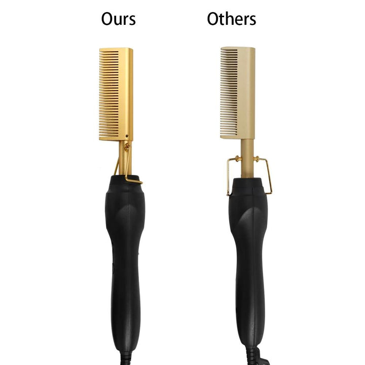 2-in-1 Hair Straightening Brush and Comb for Smooth Styles