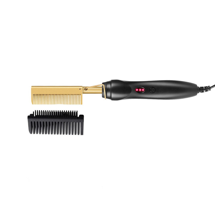 2-in-1 Hair Straightening Brush and Comb for Smooth Styles