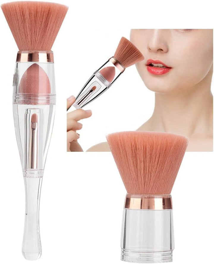 3-in-1 Portable Makeup Brush Set for Easy Application