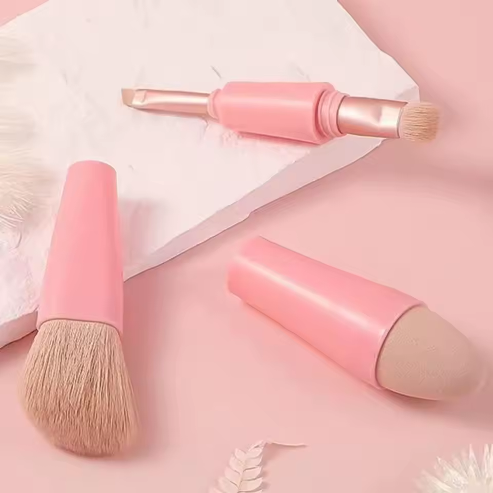 4-in-1 Multi-Task Makeup Brush for Effortless Application