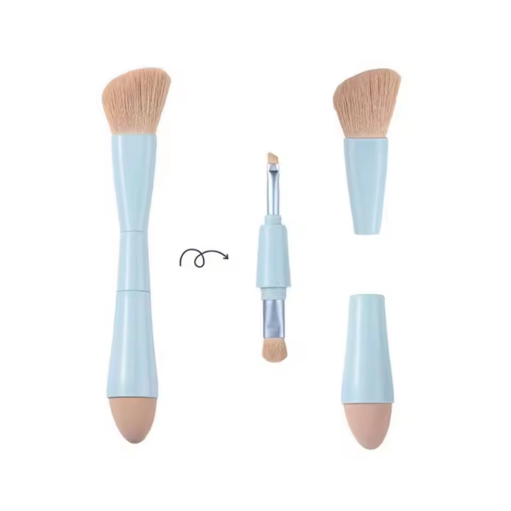 4-in-1 Multi-Task Makeup Brush for Effortless Application
