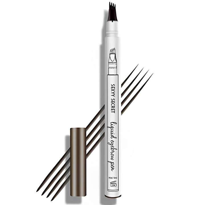 4 Pack Eyebrow Pencils with Fork Tip for Precise Application