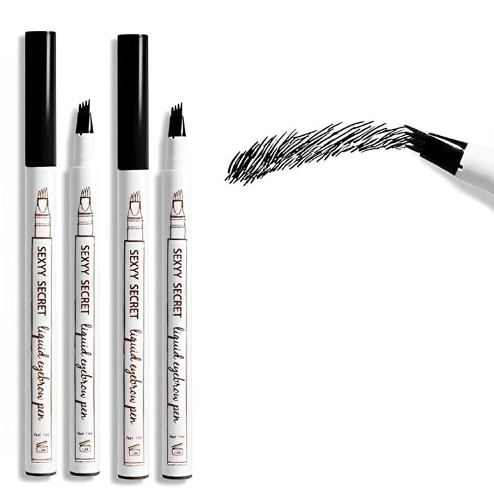 4 Pack Eyebrow Pencils with Fork Tip for Precise Application