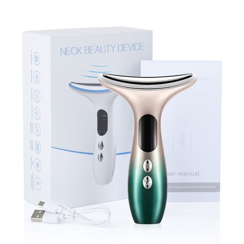 Electric EMS Neck Beauty Device for Facial Massage