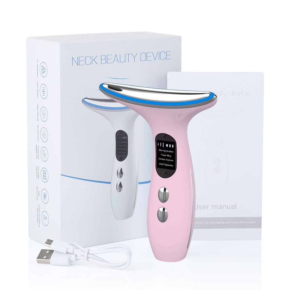 Electric EMS Neck Beauty Device for Facial Massage