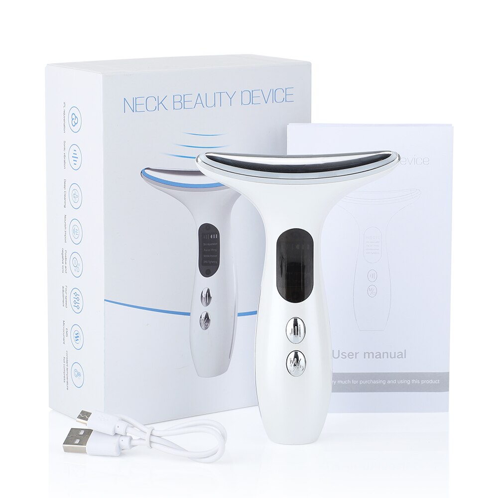 Electric EMS Neck Beauty Device for Facial Massage