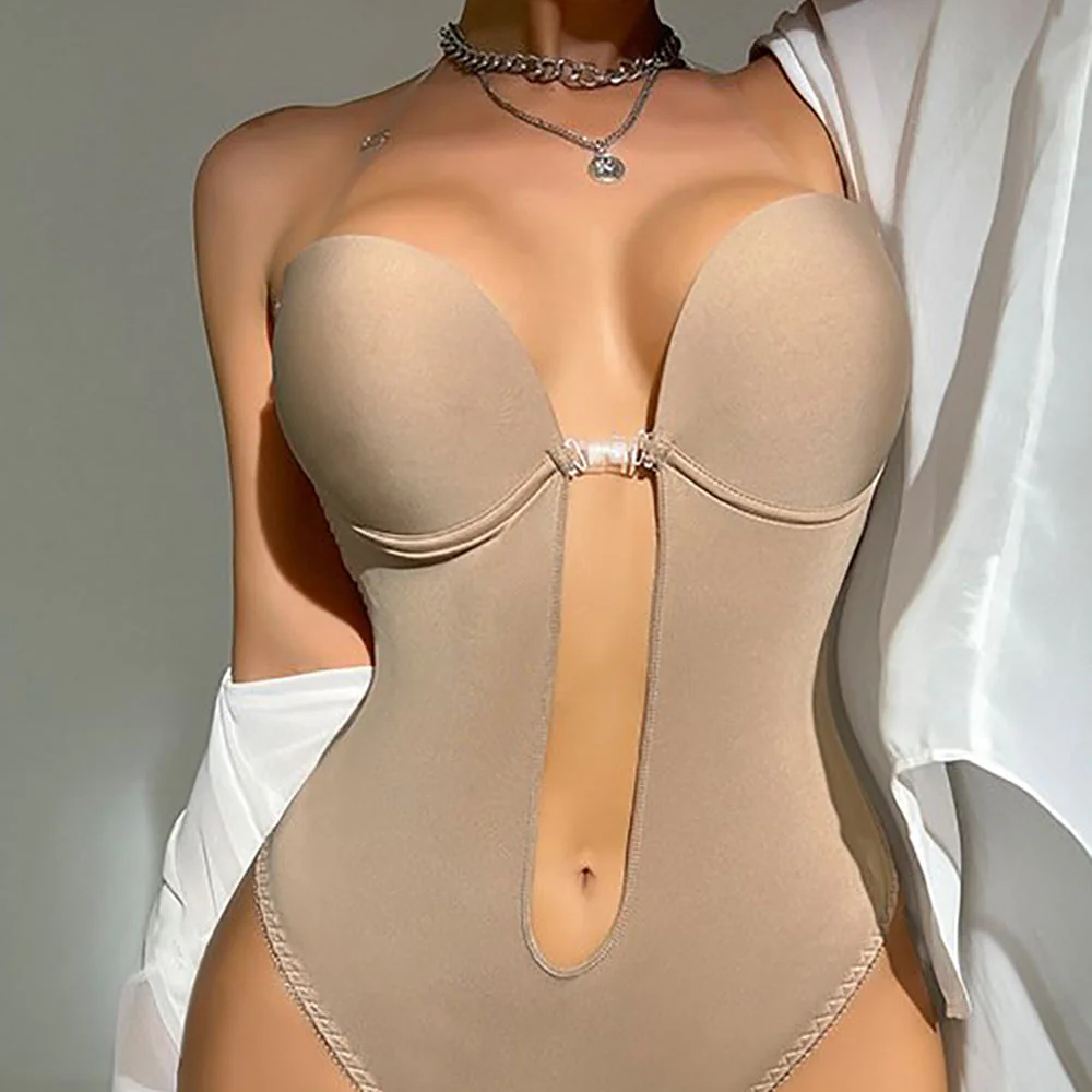 V-Neck Bodysuit Shapewear for a Flattering Silhouette