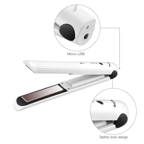 Portable Cordless Hair Straightener and Curler for Easy Styling