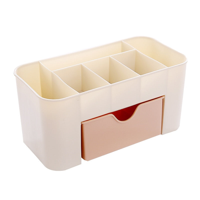 Double Layer Plastic Makeup Organizer - Stylish Storage Solution