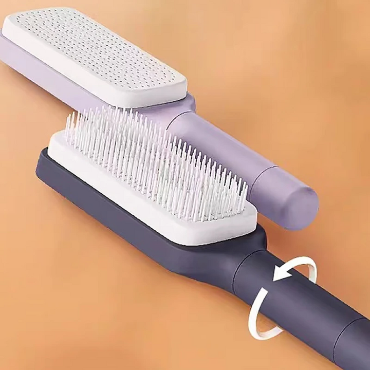 Self-Cleaning Hair Brush for Effortless Hair Care and Maintenance