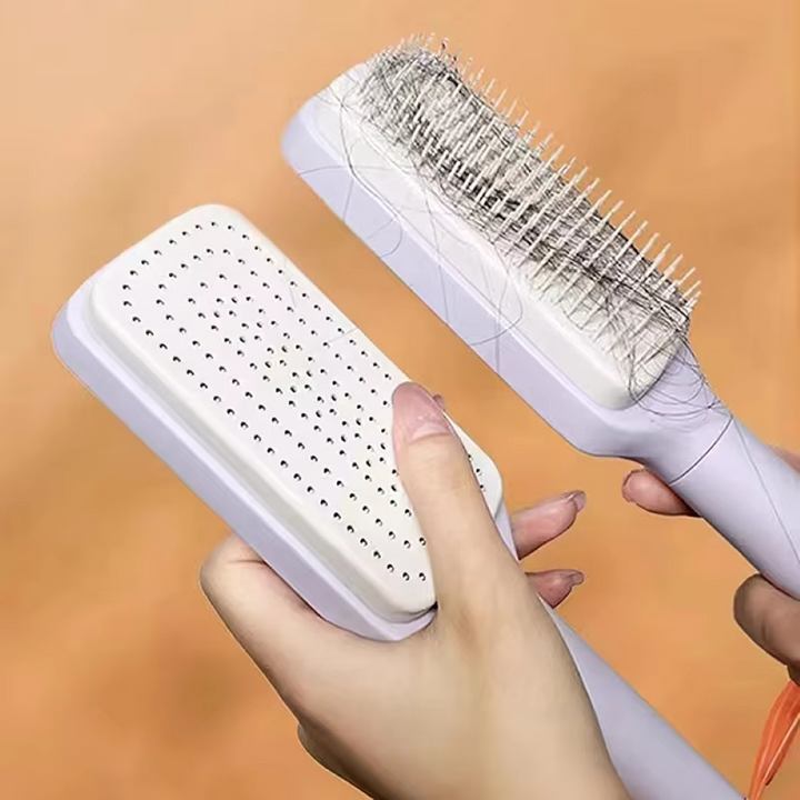 Self-Cleaning Hair Brush for Effortless Hair Care and Maintenance