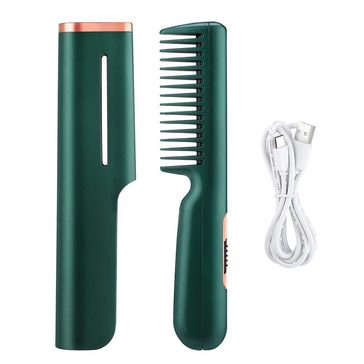 Portable Electric Hair Straightening Brush - USB Powered Styling Tool