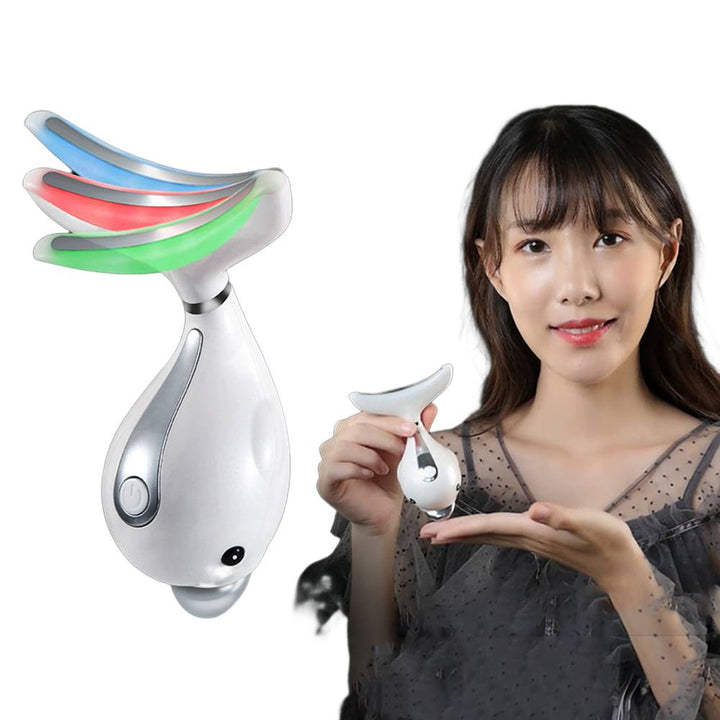 Neck and Face Photon LED Massager for Relaxation and Rejuvenation